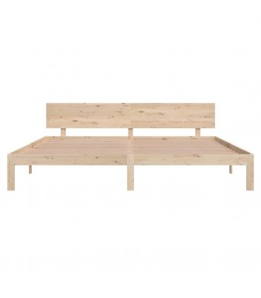 vidaXL Bed Frame without Mattress Solid Wood Pine 200x200cm — Size: 200 x 200 cm