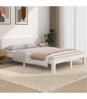vidaXL Bed Frame without Mattress White 150x200cm King Size — Size: 150 x 200 cm