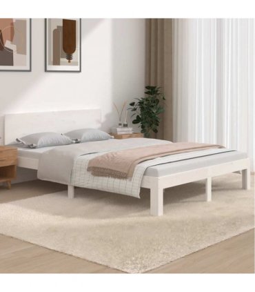 vidaXL Bed Frame without Mattress White 150x200cm King Size — Size: 150 x 200 cm