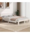 vidaXL Bed Frame without Mattress White 150x200cm King Size — Size: 150 x 200 cm