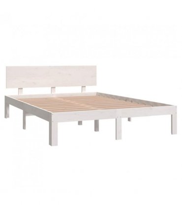 vidaXL Bed Frame without Mattress White 150x200cm King Size — Size: 150 x 200 cm
