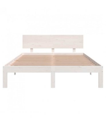 vidaXL Bed Frame without Mattress White 150x200cm King Size — Size: 150 x 200 cm