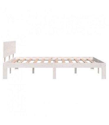 vidaXL Bed Frame without Mattress White 150x200cm King Size — Size: 150 x 200 cm