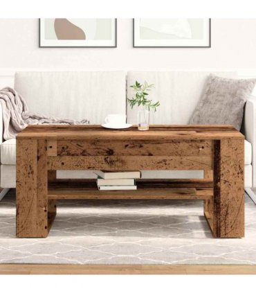 vidaXL Coffee Table Old Wood 102 x 55 x 45 cm Engineered Wood