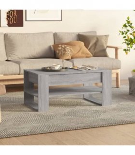 vidaXL Coffee Table Grey Sonoma 102x55x45 cm Engineered Wood