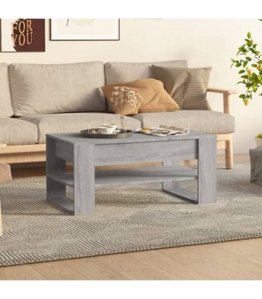 vidaXL Coffee Table Grey Sonoma 102x55x45 cm Engineered Wood