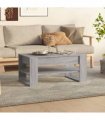vidaXL Coffee Table Grey Sonoma 102x55x45 cm Engineered Wood