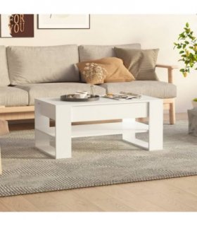 vidaXL Coffee Table White 102x55x45 cm Engineered Wood