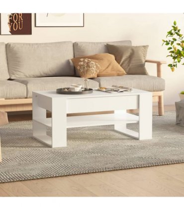 vidaXL Coffee Table White 102x55x45 cm Engineered Wood