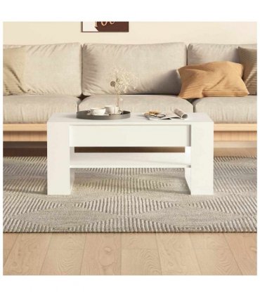 vidaXL Coffee Table White 102x55x45 cm Engineered Wood