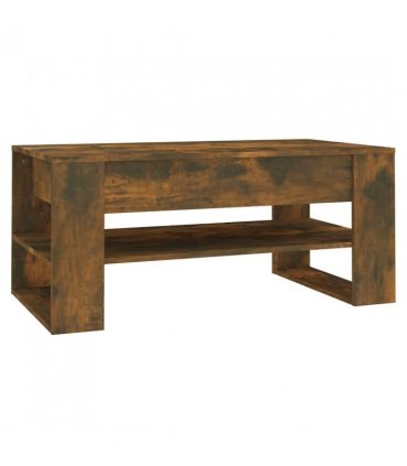 vidaXL Coffee Table Smoked Oak 102x55x45 cm Engineered Wood