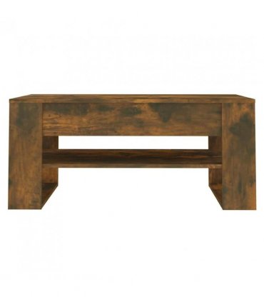 vidaXL Coffee Table Smoked Oak 102x55x45 cm Engineered Wood