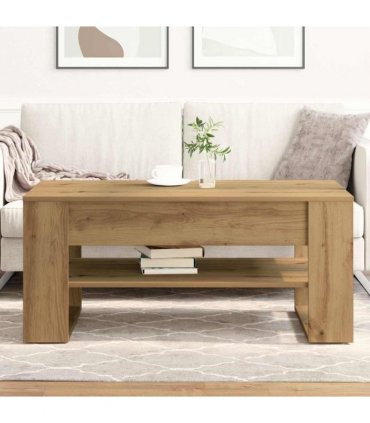 vidaXL Coffee Table Artisan Oak 102 x 55 x 45 cm Engineered Wood