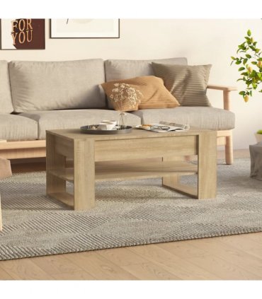 vidaXL Coffee Table Sonoma Oak 102x55x45 cm Engineered Wood