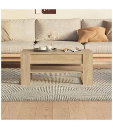 vidaXL Coffee Table Sonoma Oak 102x55x45 cm Engineered Wood