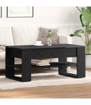 vidaXL Coffee Table Black Oak 102 x 55 x 45 cm Engineered Wood