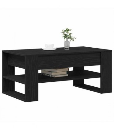 vidaXL Coffee Table Black Oak 102 x 55 x 45 cm Engineered Wood
