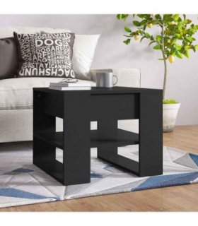 vidaXL Coffee Table | Black | Engineered wood | Medium | Coffee Table | Square — V0672029569