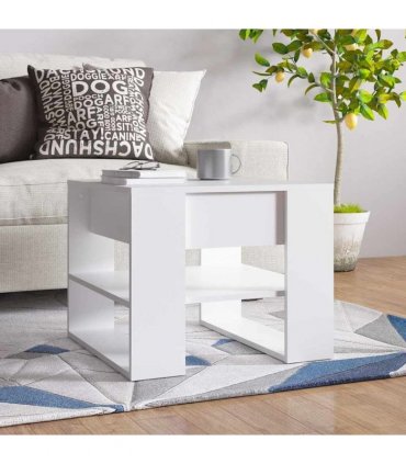 vidaXL Coffee Table White 55.5x55x45 cm Engineered Wood