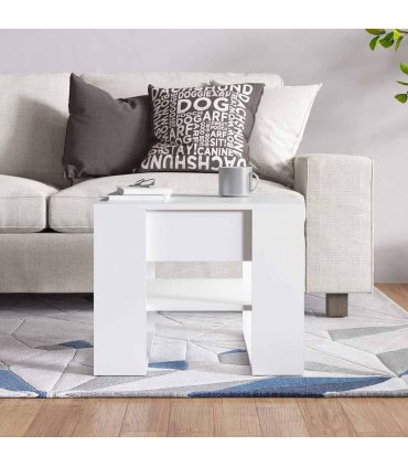 vidaXL Coffee Table White 55.5x55x45 cm Engineered Wood