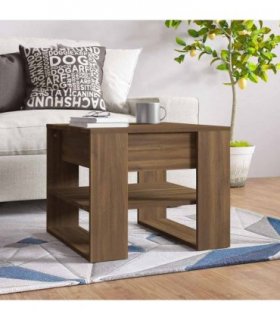 vidaXL Coffee Table Brown Oak 55.5x55x45 cm Engineered Wood
