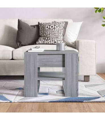vidaXL Coffee Table Grey Sonoma 55.5x55x45 cm Engineered Wood
