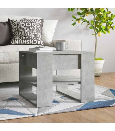 vidaXL Coffee Table Concrete Grey 55.5x55x45 cm Engineered Wood