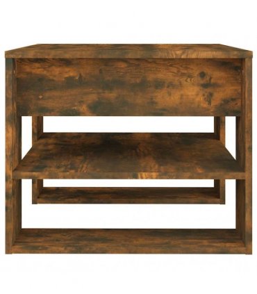 vidaXL Coffee Table Smoked Oak 55.5x55x45 cm Engineered Wood