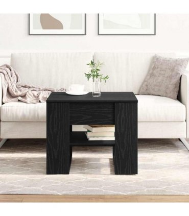 vidaXL Coffee Table Black Oak 55.5 x 55 x 45 cm Engineered Wood