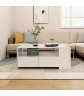 vidaXL Coffee Table White 102x55x42 cm Engineered Wood