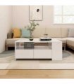 vidaXL Coffee Table White 102x55x42 cm Engineered Wood