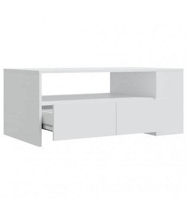 vidaXL Coffee Table White 102x55x42 cm Engineered Wood
