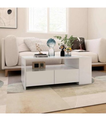 vidaXL Coffee Table White 102x55x42 cm Engineered Wood