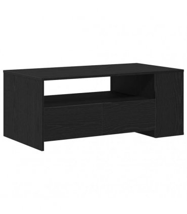 vidaXL Coffee Table Black Oak 102 x 55 x 43.5 cm Engineered Wood
