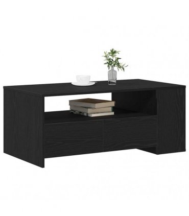 vidaXL Coffee Table Black Oak 102 x 55 x 43.5 cm Engineered Wood