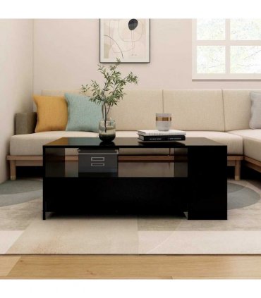 vidaXL Coffee Table Black 102x55x42 cm Engineered Wood