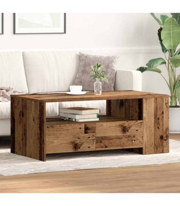 vidaXL Coffee Table Old Wood 102 x 55 x 43.5 cm Engineered Wood