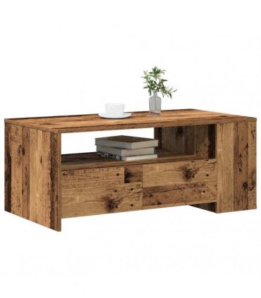 vidaXL Coffee Table Old Wood 102 x 55 x 43.5 cm Engineered Wood