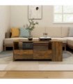 vidaXL Coffee Table Smoked Oak 102x55x42 cm Engineered Wood