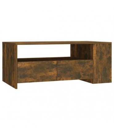 vidaXL Coffee Table Smoked Oak 102x55x42 cm Engineered Wood