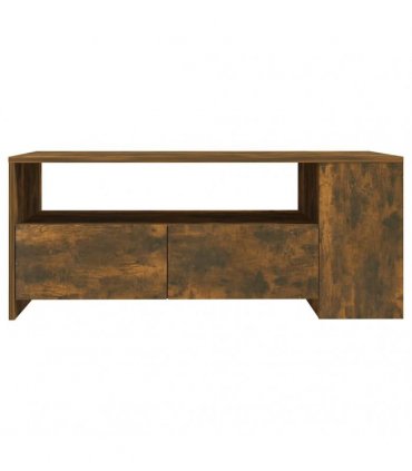 vidaXL Coffee Table Smoked Oak 102x55x42 cm Engineered Wood