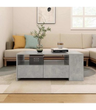 vidaXL Coffee Table Concrete Grey 102x55x42 cm Engineered Wood