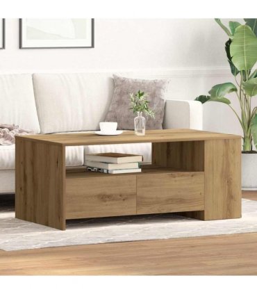 vidaXL Coffee Table Artisan Oak 102 x 55 x 43.5 cm Engineered Wood