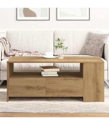 vidaXL Coffee Table Artisan Oak 102 x 55 x 43.5 cm Engineered Wood