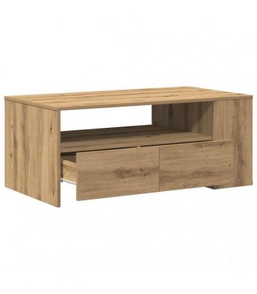 vidaXL Coffee Table Artisan Oak 102 x 55 x 43.5 cm Engineered Wood