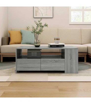 vidaXL Coffee Table Grey Sonoma 102x55x42 cm Engineered Wood