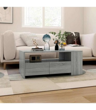 vidaXL Coffee Table Grey Sonoma 102x55x42 cm Engineered Wood