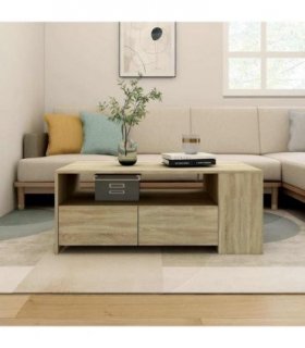 vidaXL Coffee Table Sonoma Oak 102x55x42 cm Engineered Wood
