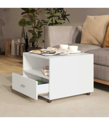 vidaXL Coffee Table White 55x55x40 cm Engineered Wood