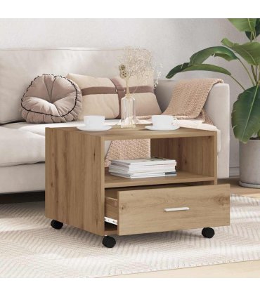 vidaXL Coffee Table Artisan Oak 55 x 55 x 45cm Engineered Wood